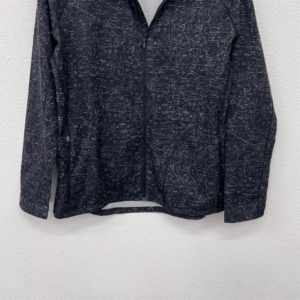 Under Armour Women's HeatGear Full Zip Jacket Gray Size M Long Sleeve Fitted